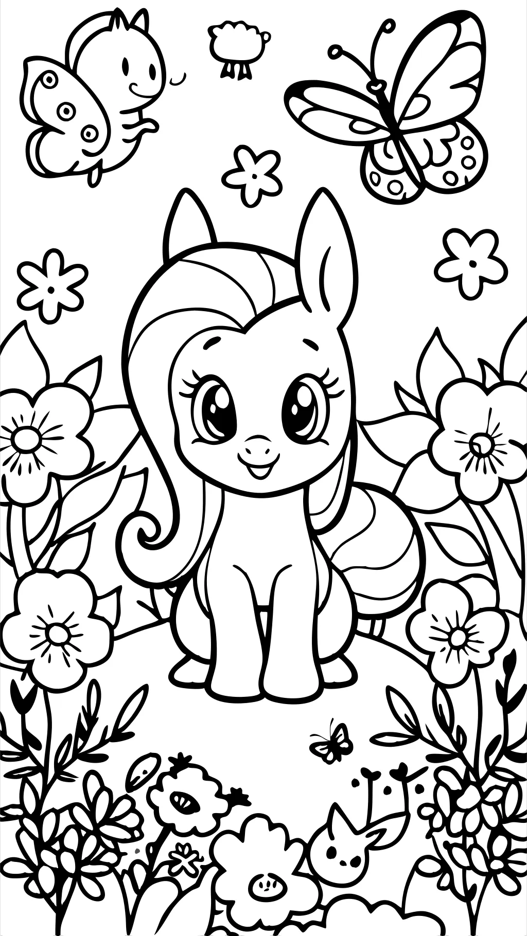 fluttershy coloring pages